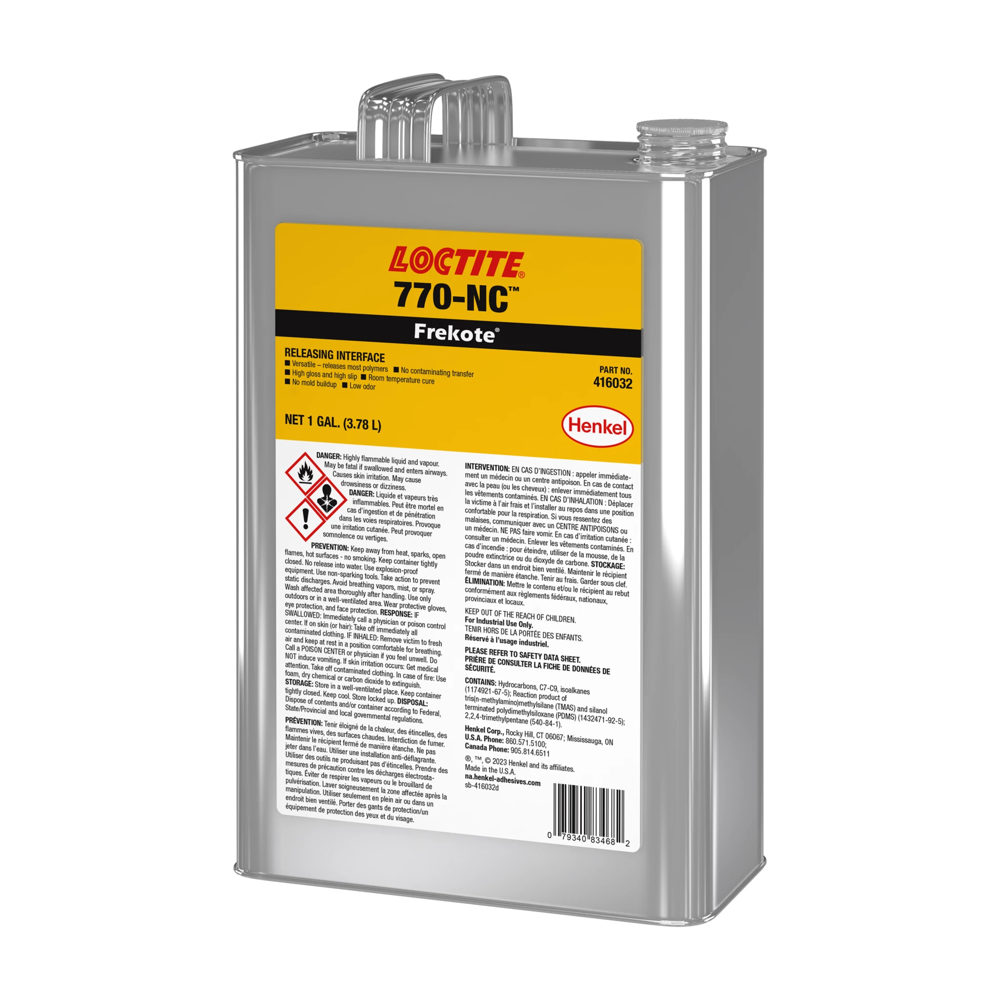 Loctite Frekote 770 NC | Фрикот 770 НС, 3.78 л. Разделительная смазка для форм | Loctite-expert